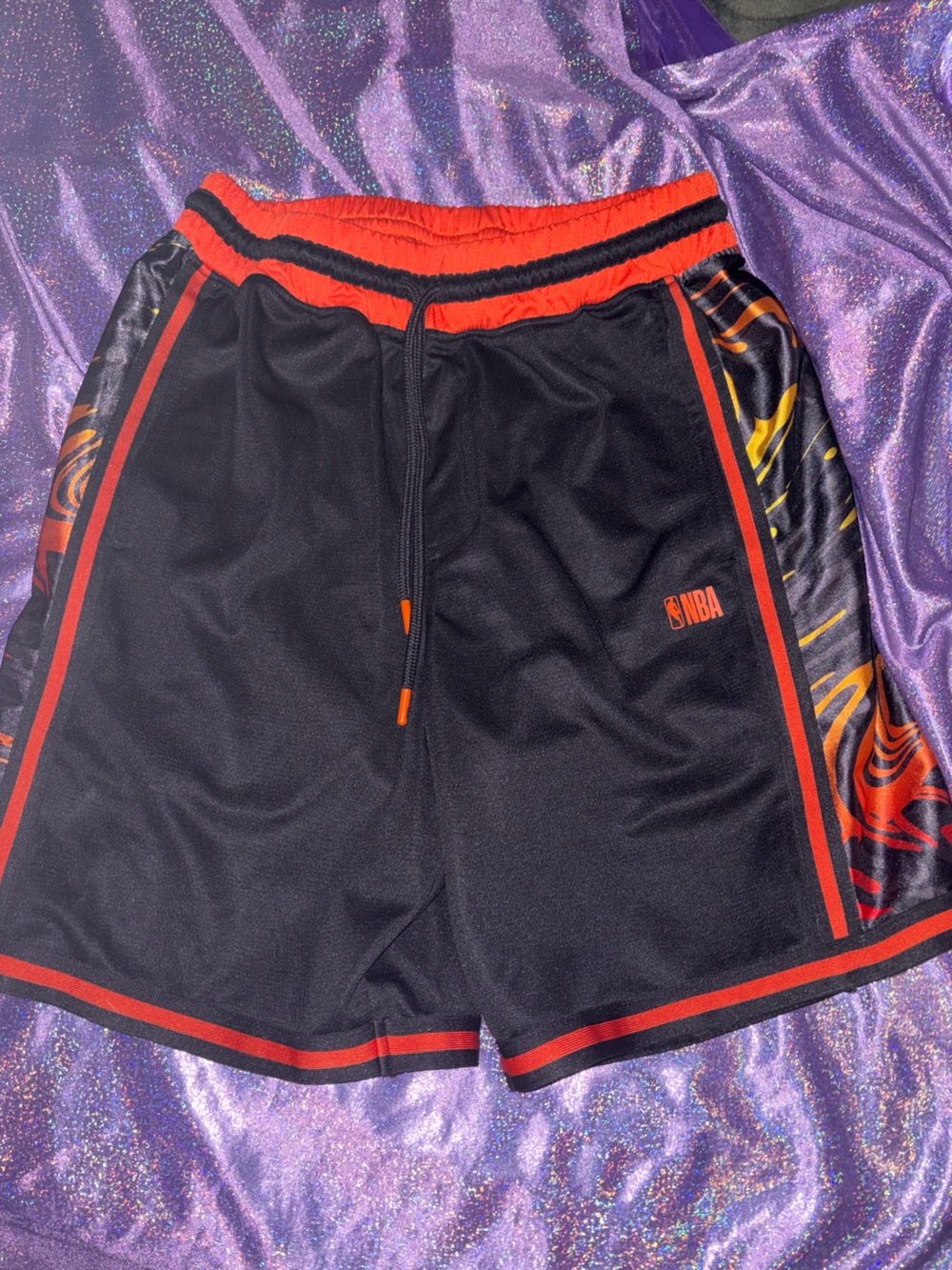 NBA Orange & Black Shorts
